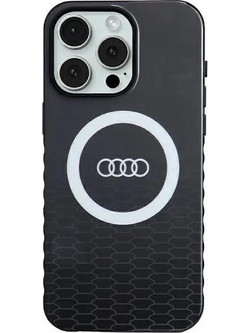 Audi IML Big Logo MagSafe case for iPhone 15 Pro Max - black - (AUDI000078-0)
