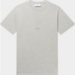 BALR. T-SHIRT ΚΟΝΤΟΜΑΝΙΚΟ ΓΚΡΙ ΜΕ ΛΑΙΜΟΚΟΨΗ ΚΑΙ LOGO ΕΜΠΡΟΣ SLIM FIT