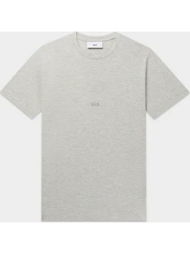 BALR. T-SHIRT ΚΟΝΤΟΜΑΝΙΚΟ ΓΚΡΙ ΜΕ ΛΑΙΜΟΚΟΨΗ ΚΑΙ LOGO ΕΜΠΡΟΣ SLIM FIT