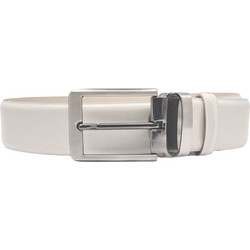 Life Style Butiken Ανδρική Δερμάτινη Ζώνη LS199.350 ΕΚΡΟΥ 3.5cm Φάρδος