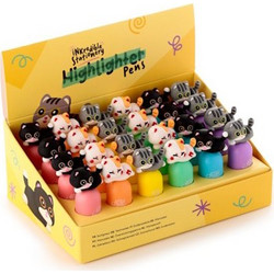 ΥΠΟΓΡΑΜΙΣΤΙΚΑ CUTE CAT HIGHLIGHTER PEN WITH TOPPER ΔΙΑΦΟΡΑ ΣΧΕΔΙΑ STA381