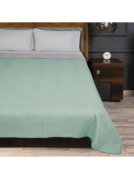 Κουβερλί Ultrasonic Ala Mint - Light Grey 160x220cm
