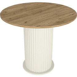 Τραπέζι Bohema 0265892 Φ90x77,7cm Ivory-Sepet Oak
