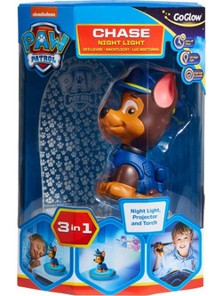 Paw Patrol - Chase Kids Magic Bedside Night Light, Torch and Projector - (10043)