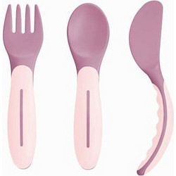 Mam Baby's Cutlery Σετ Βρεφικά Μαχαιροπίρουνα 6m+ Ροζ 3τμχ