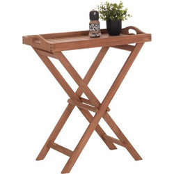 Homemarkt ΔΙΣΚΟΣ ΣΕΡΒΙΡΙΣΜΑΤΟΣ ΣΕ ΠΤΥΣΣΟΜΕΝΗ ΒΑΣΗ BARNABY HM4580 ΞΥΛΟ TEAK-ΦΥΣΙΚΟ 63x40x77Υεκ