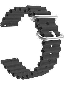 Kostelo Λουράκι Σιλικόνης Black (16mm)