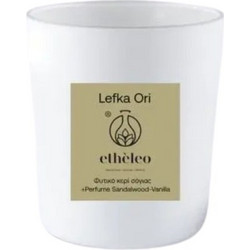 Etheleo Herbal Soy Scented Candle Lefka Ori, Φυτικό Αρωματικό Κερί Σόγιας Lefka Ori 200gr