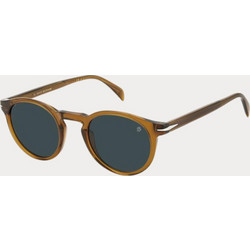David Beckham DB1036/S FMP/KU Ανδρικά Γυαλιά Ηλίου Στρογγυλά Κοκάλινα Καφέ με Μαύρο Polarized Φακό