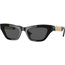 Versace VE4419 GB1/87 Γυναικεία Γυαλιά Ηλίου Τετράγωνα Κοκάλινα Μαύρα με Γκρι Polarized Φακό
