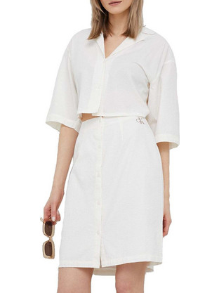 Calvin Klein Mini Καθημερινό Φόρεμα Λευκό J20J221133-YBH
