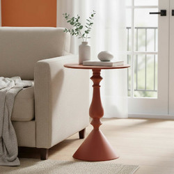 Pakoworld Βοηθητικό Τραπέζι Lalou terracotta Φ40x55 128-000056