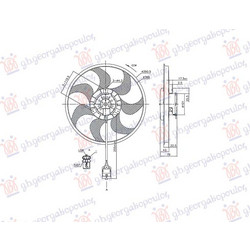 ΒΕΝΤΙΛΑΤΕΡ ΨΥΓΕΙΟΥ (ΜΟΤΕΡ+ΦΤΕΡΩΤΗ) (3PIN) (390mm) για OPEL ASTRA H 04-10