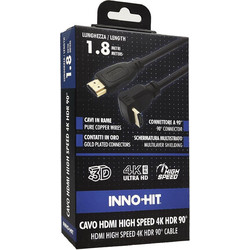 Innohit Angle (90) Καλώδιο HDMI Male to HDMI Male 1.8m Black