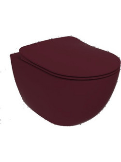 Creavit KC 0903 Καπάκι Λεκάνης D-Shape Πλαστικό Slim Soft Close Μπορντό