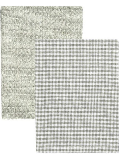 ESTIA ΠΕΤΣΕΤΑ ΚΟΥΖΙΝΑΣ PICCOLO 45x65cm ΓΚΡΙ ΣΕΤ 2ΤΕΜ