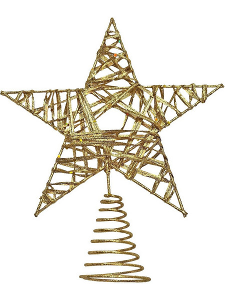 Κορυφή Μεταλλική Σπιράλ Άστρο Χρυσό 22x18cm Xmasfest 1133772