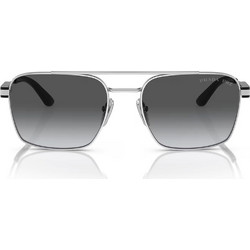 Prada PR67ZS 1BC5W1 Ανδρικά Γυαλιά Ηλίου Τετράγωνα Μεταλλικά Γκρι με Μαύρο Degradee Φακό