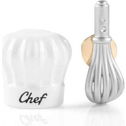 METALMORPHOSE MTMP110BX ΚΑΡΦΙΤΣΑ FASHION PIN SET OF 2 PINS-KITCHEN CHEF DESIGN