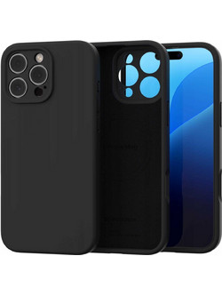 Θήκη iPhone 16 Pro Max Spacecase Silicone Mag Case Σιλικόνης με MagSafe - Black (5905719137939)