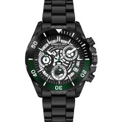 Kenneth Cole Ανδρικό Ρολόι Χρονογράφος με Μαύρο Μεταλλικό Μπρασελέ KCWGO2125402