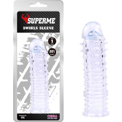 Chisa Novelties Swirls Sleeve Clear