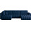 PoliHome Bonita Καναπές σε Σχήμα Π Μπλε 350x170x85cm 162295189