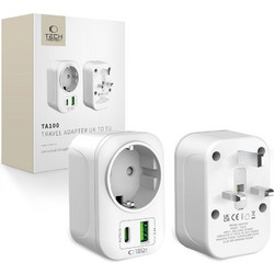 Tech-Protect TA100 UK Adapter - White