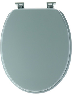 Eurocasa 576 Καπάκι Λεκάνης Οβάλ Ξύλινο Γαλάζιο 46x37.5cm