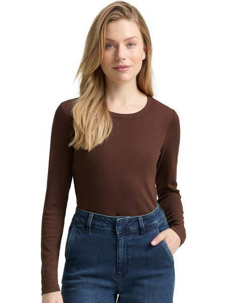 TOM TAILOR ΜΠΛΟΥΖΑ ΓΥΝΑΙΚΕΙΑ 1047760-27506 (27506/DARK PECAN BROWN)