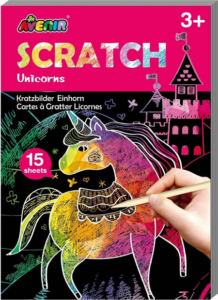 Avenir Mini Scratch Book Κωδ 60127 Παιδικό Παιχνίδι 1 Τεμάχιο - Unicorns