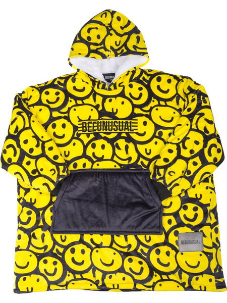 BEE UNUSUAL BEE FXXXING UNUSUAL HOODED PONCHO BLANKET HH-257441-YELLOW Κίτρινο