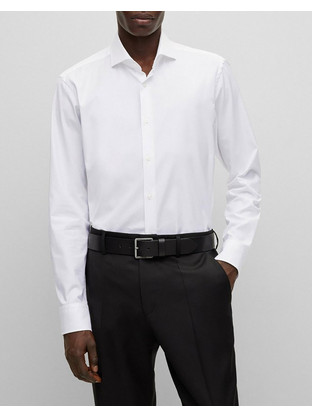 Hugo Boss Ανδρικό Πουκάμισο Μακρυμάνικο 50479948-100 White