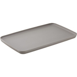Δίσκος Μελαμίνης GN1 1 53x32 5xΥ3cm γκρι σειρά Norway με κάθετες ρίγες Leone c534769