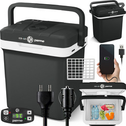 Peme Ice-on Classic Graphite 6602194 Ηλεκτρικό Φορητό Ψυγείο 27lt 12V Μαύρο