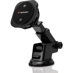Verbatim Charge'n'drive Magnetic Wireless Car Charger Qi2 Βάση Κινητού Αυτοκινήτου με Μαγνήτη και Ασύρματη Φόρτιση Μαύρη 31861