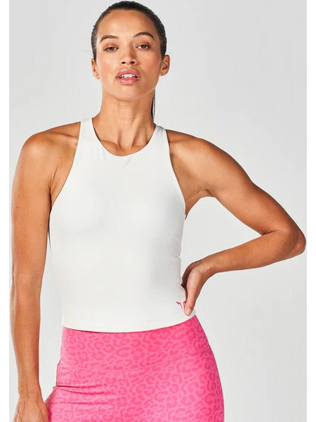 CORE MUSCLE BACK TANK - PEARL WHITE