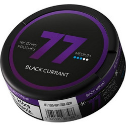 77 Nicotine Pouches Black Currant 16mg/g