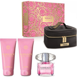 Versace Bright Crystal Eau de Toilette 90ml + Body Lotion 100ml + Shower Gel 100ml + Cosmetic Bag