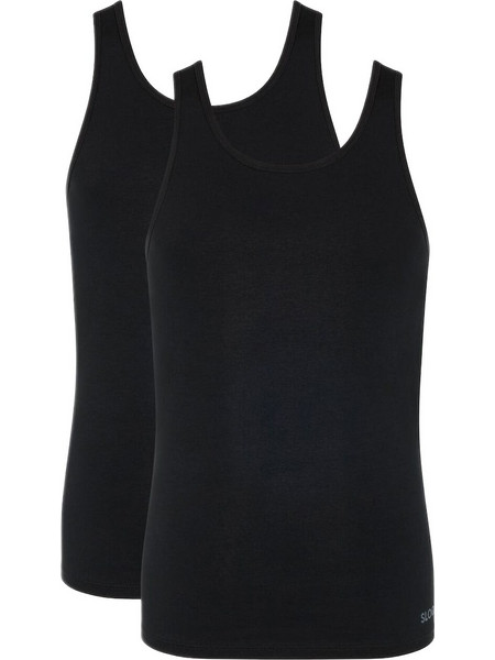 Ανδρική Φανέλα Τιράντα 2PACK- Διπλό Πακέτο Sloggi GO ABC 2.0 H Tank Top 10217768-0004 Μαύρο