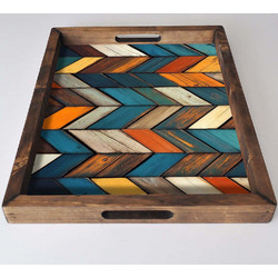 Δίσκος Σερβιρίσματος 799EVL1127 48x38x4cm Multi Aberto Design Mdf,Ξύλο