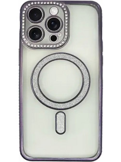 Vivid MagSafe Strass and Glitter Back Cover Purple (iPhone 15 Pro Max)