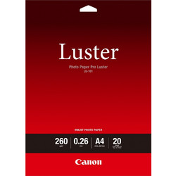 Canon Φωτογραφικό Χαρτί Pro Luster A4 Semi Glossy 260g/m 20 Φύλλα (6211B006) (CAN-LU101A4)