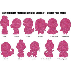 PRINCESS - Series 64 - 3D Foam Bag Clip (Display 24 Pcs)