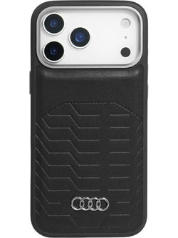 Audi Case Gt Synthetic Leather Magsafe For Iphone 17 Pro Black - (AU-TPUPCMIP17P-GT/D3-BK)