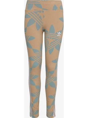 ADIDAS Kids Kids Allover Print High-waisted Leggings - MULTICOLOR / MAGIC GREY / MAGIC BEIGE - HL6935
