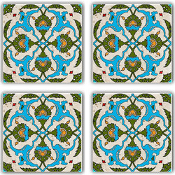 Σουβέρ (Σετ 4Τμχ) 366TYR1110 10x10x1cm Multi Hermia Πέτρα