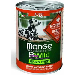 Monge Bwild Adult Grain Free with Turkey in Gravy 400gr