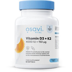 Osavi Vitamin D3 & K2 4000iu 60 Μαλακές Κάψουλες