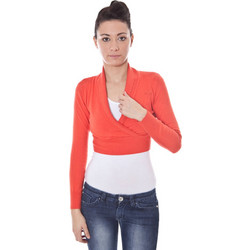 DATCH SHRUG LONG SLEEVE WOMAN RED Κόκκινο